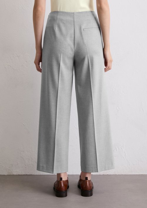 Cropped culottes — Medium Grey