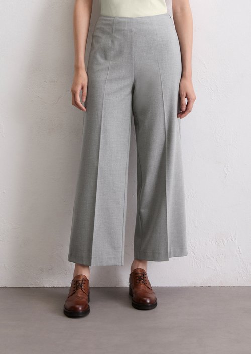 Cropped culottes — Medium Grey