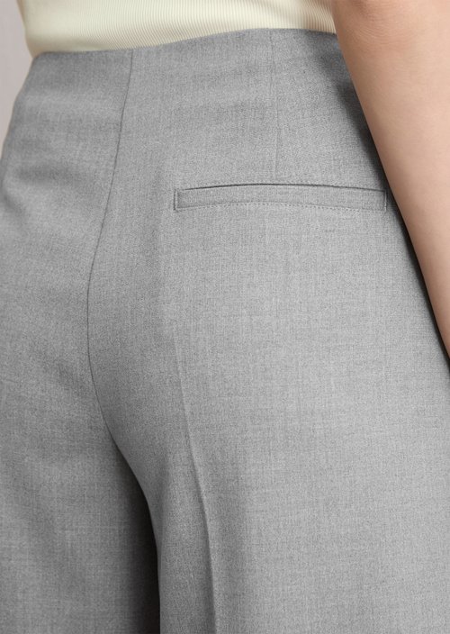 Cropped culottes — Medium Grey