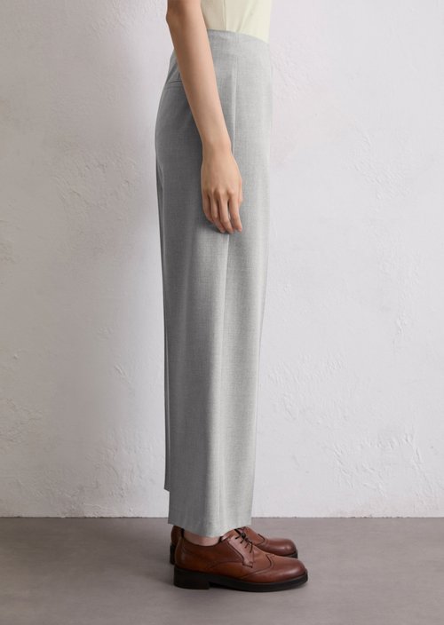 Cropped culottes — Medium Grey