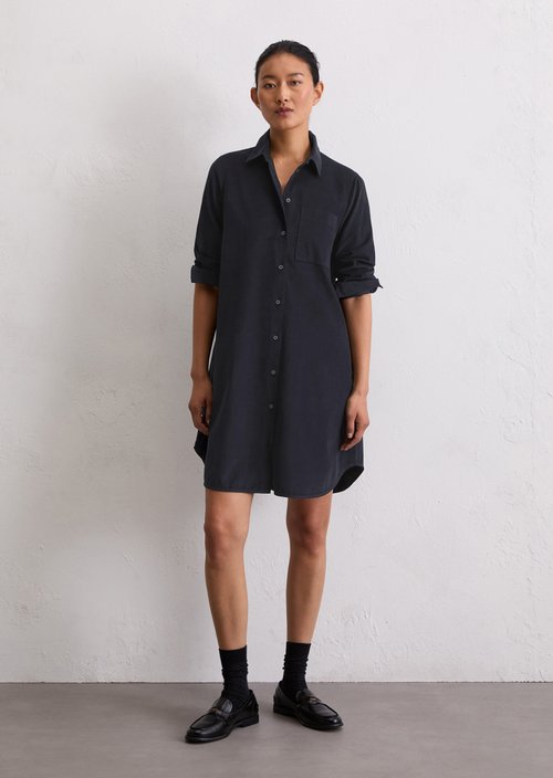 Relaxed shirt dress — Deep Night Blue