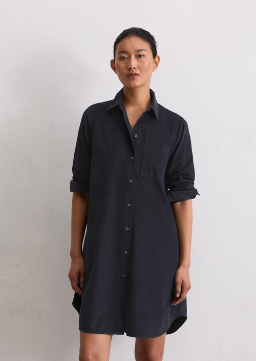 Relaxed shirt dress — Deep Night Blue