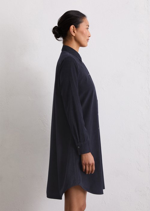 Relaxed shirt dress — Deep Night Blue