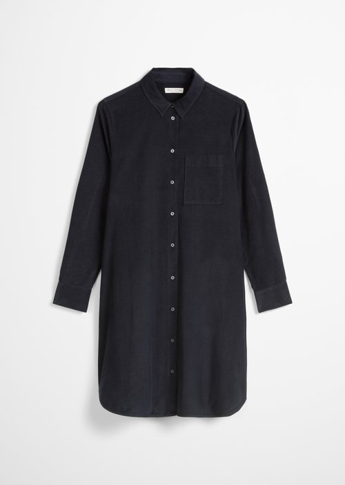 Relaxed shirt dress — Deep Night Blue