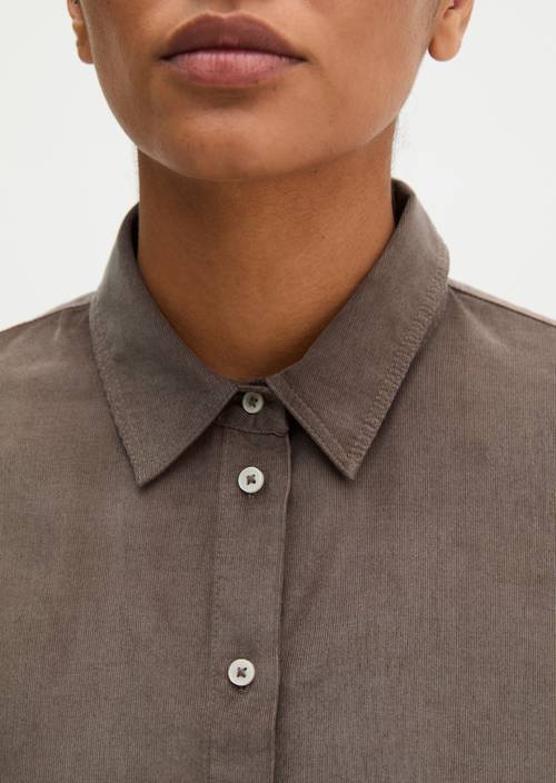 Bluse regular Stone Taupe in Detailansicht