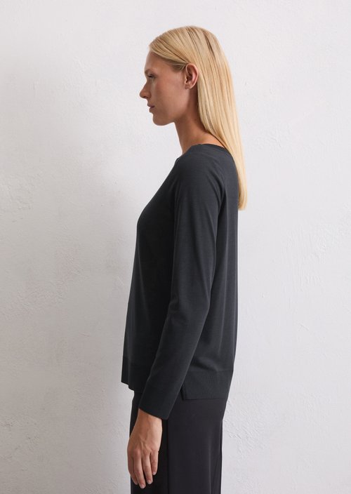 Luxury Longsleeve regular — Deep Night Blue