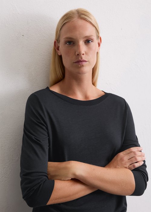 Luxury Longsleeve regular — Deep Night Blue