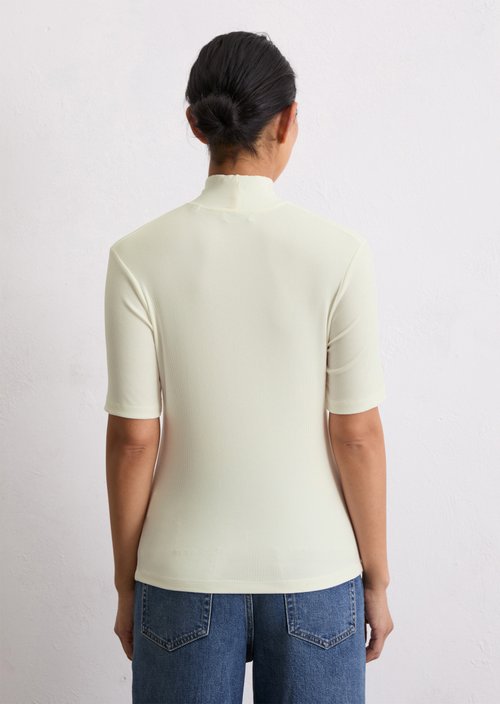 Turtleneck T-shirt slim — White Cotton
