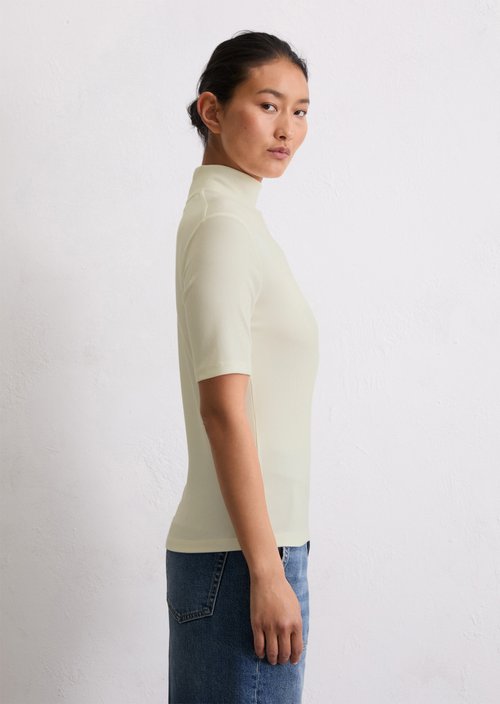Turtleneck T-shirt slim — White Cotton