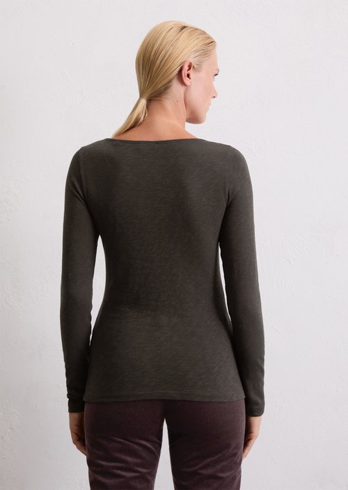 Long-sleeve top — Dark Coffee