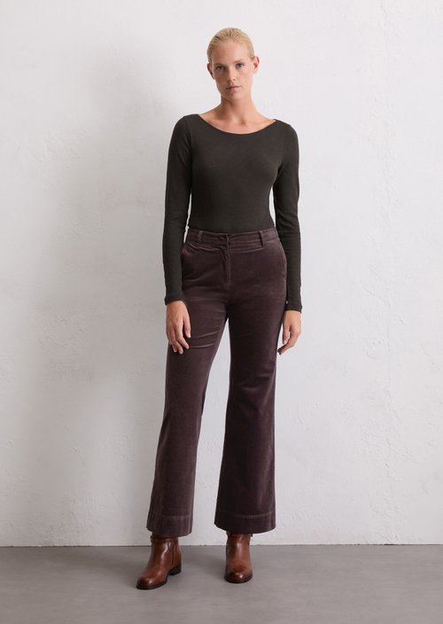 Long-sleeve top — Dark Coffee
