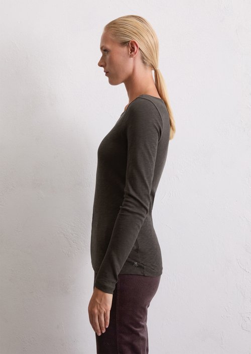 Long-sleeve top — Dark Coffee