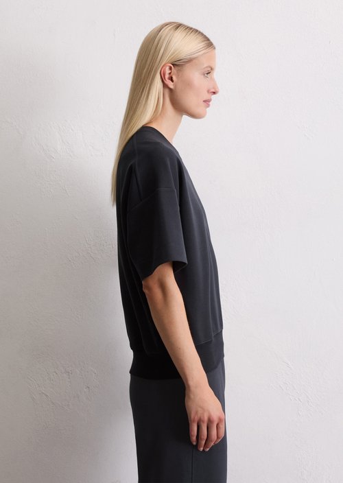Regular short-sleeved sweatshirt — Deep Night Blue