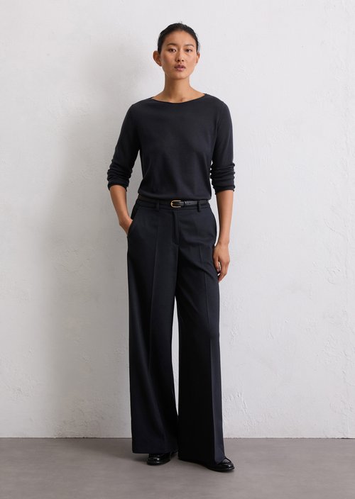 Knitted sweater slim — Deep Night Blue