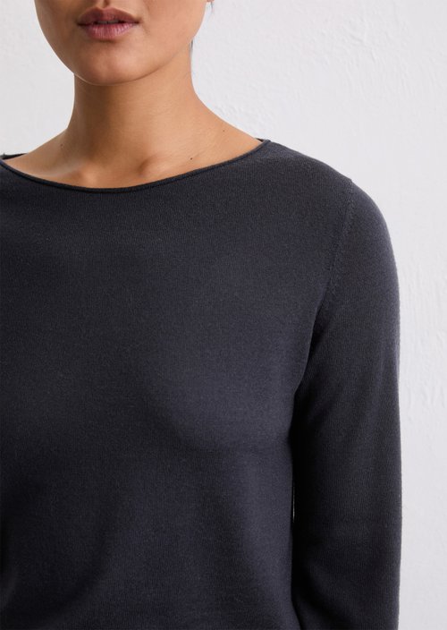 Knitted sweater slim — Deep Night Blue