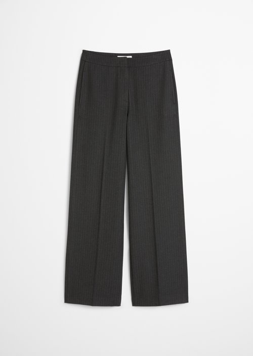Culotte-style ankle length trousers — Dark Grey