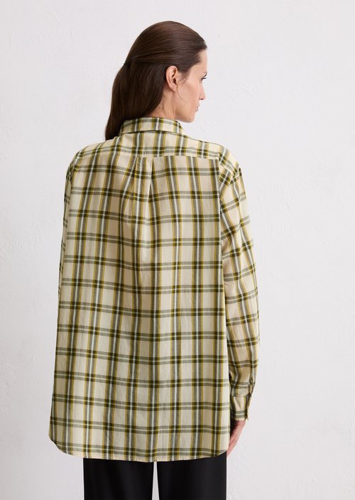 Check blouse regular — Medium Green