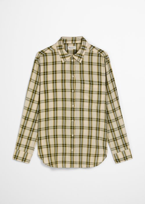 Check blouse regular — Medium Green