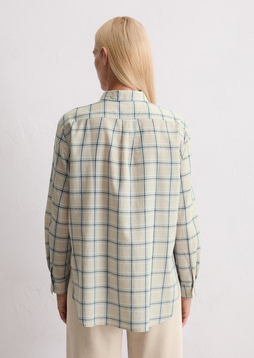 Check blouse regular — Light Blue
