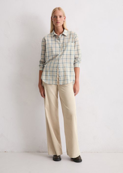 Check blouse regular — Light Blue