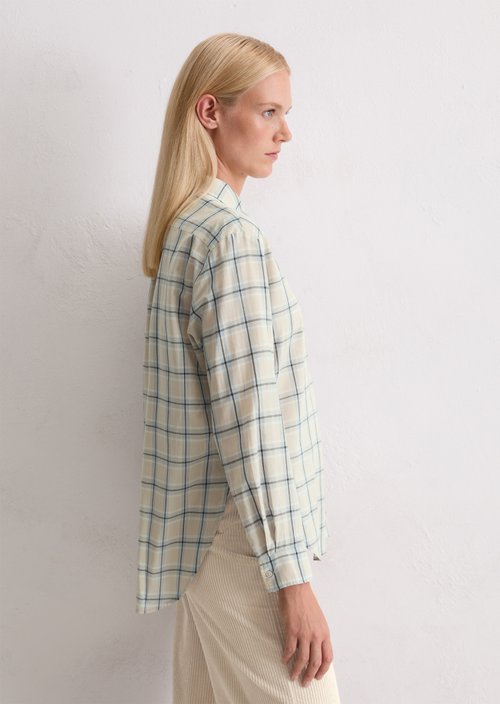 Check blouse regular — Light Blue