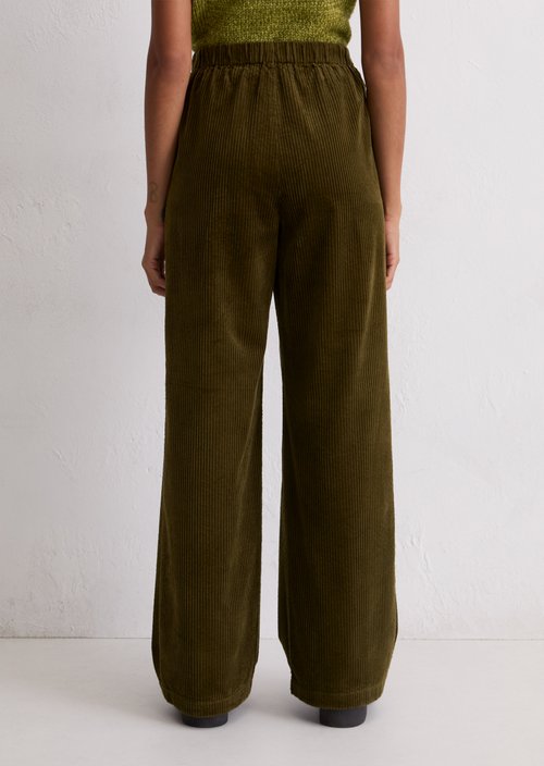 Relaxed corduroy trousers — Mossy Olive