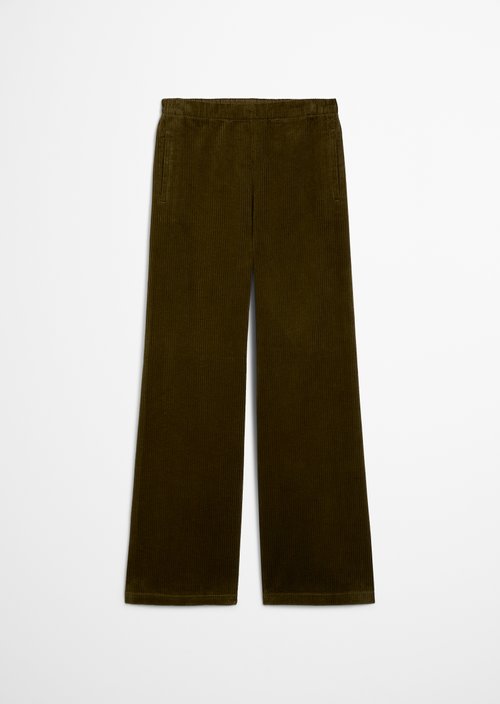 Relaxed corduroy trousers — Mossy Olive