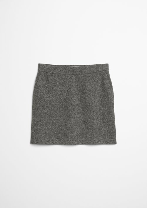 Tweed jersey mini skirt slim — Dark Grey