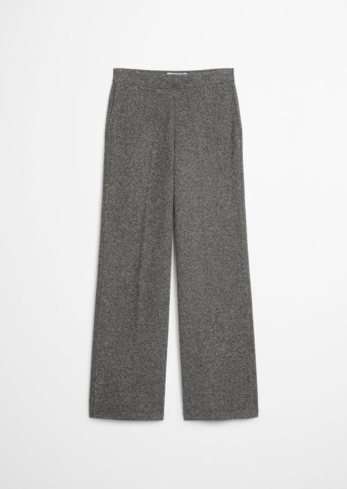Relaxed tweed jersey trousers — Dark Grey