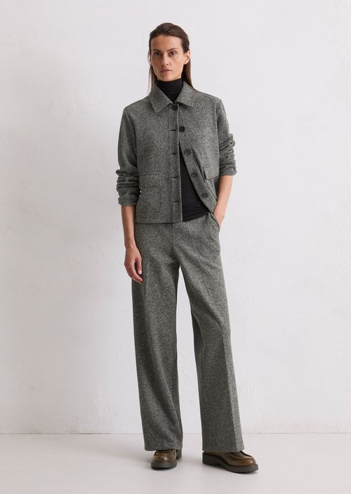 Tweed jersey jacket regular — Dark Grey