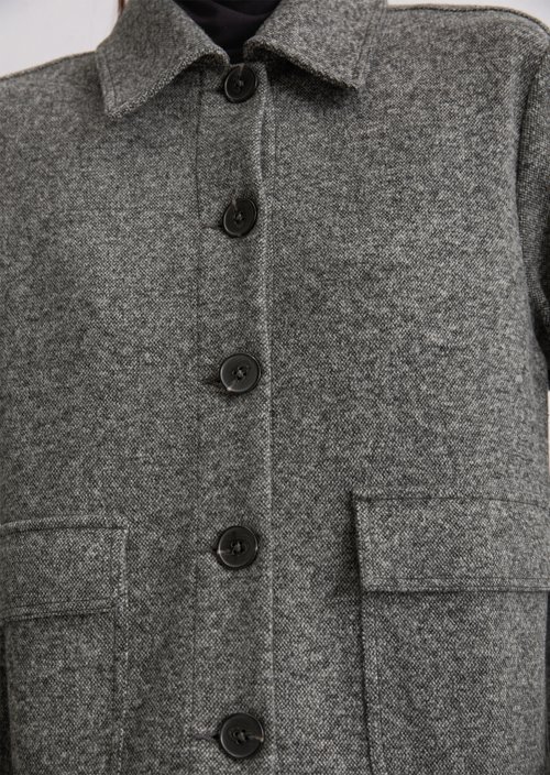 Tweed jersey jacket regular — Dark Grey