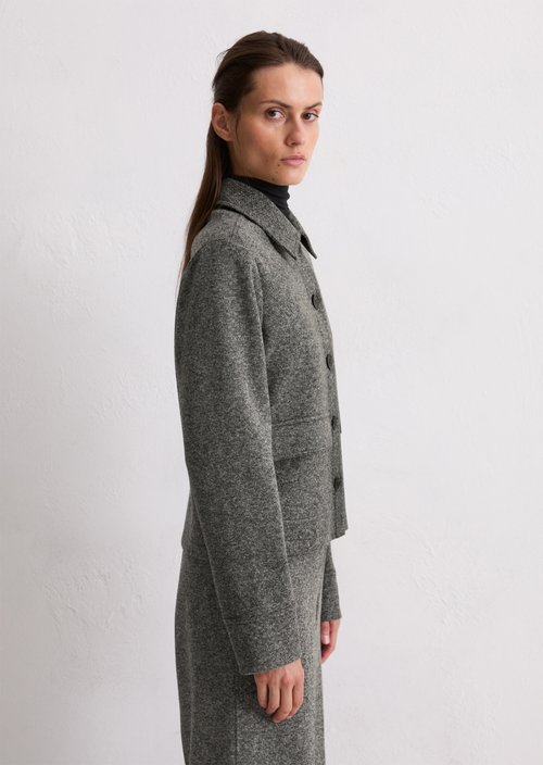 Tweed jersey jacket regular — Dark Grey