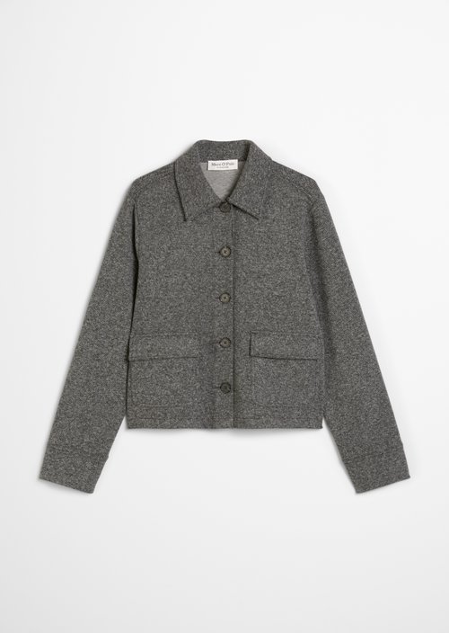 Tweed jersey jacket regular — Dark Grey