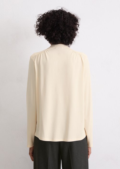 Relaxed jersey blouse — Chalky Sand