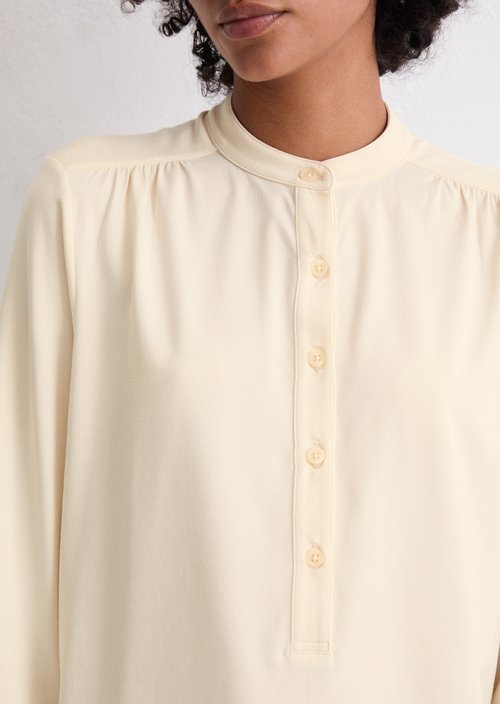Relaxed jersey blouse — Chalky Sand