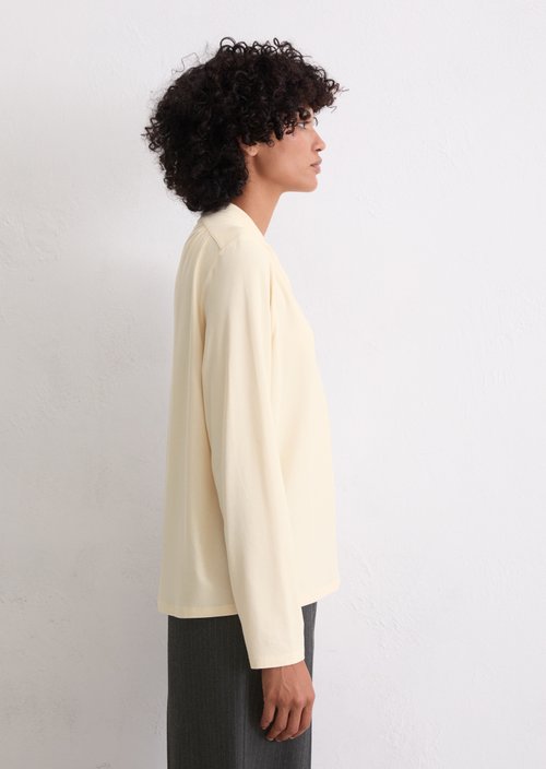 Relaxed jersey blouse — Chalky Sand