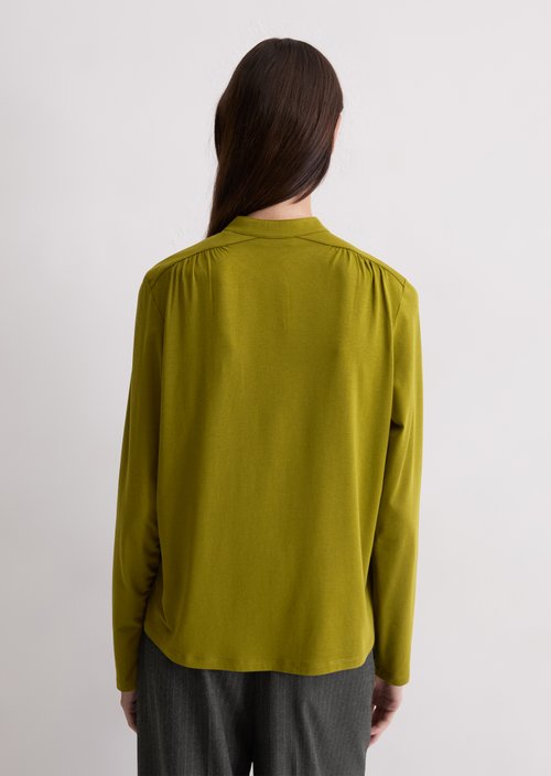Relaxed jersey blouse — Deep Pea
