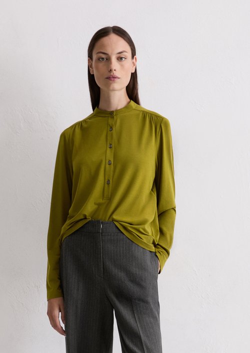 Relaxed jersey blouse — Deep Pea