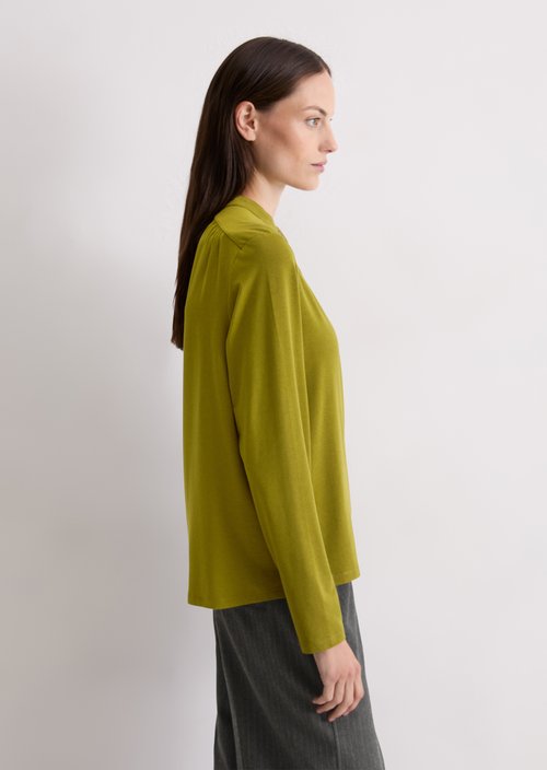 Relaxed jersey blouse — Deep Pea