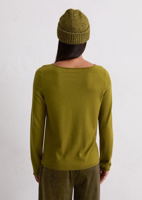 Regular fine knit sweater — Deep Pea