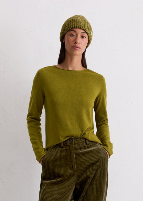 Regular fine knit sweater — Deep Pea