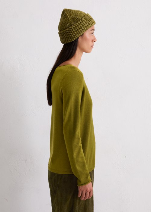 Regular fine knit sweater — Deep Pea