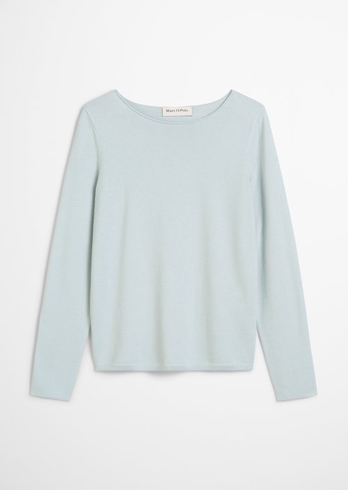Regular fine knit sweater — Silvery Blue