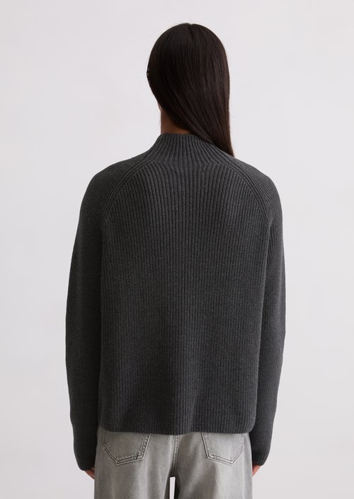 DfC knitted sweater regular — Dark Grey Melange