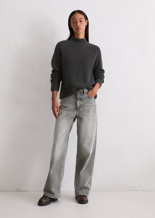 DfC knitted sweater regular — Dark Grey Melange