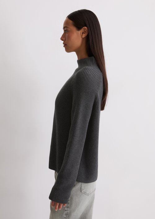 DfC knitted sweater regular — Dark Grey Melange
