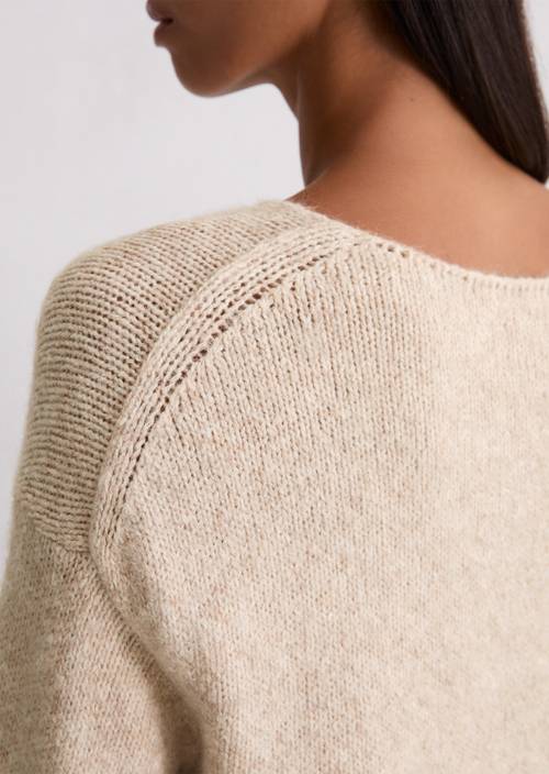Jumper los Light Oat in detailaanzicht