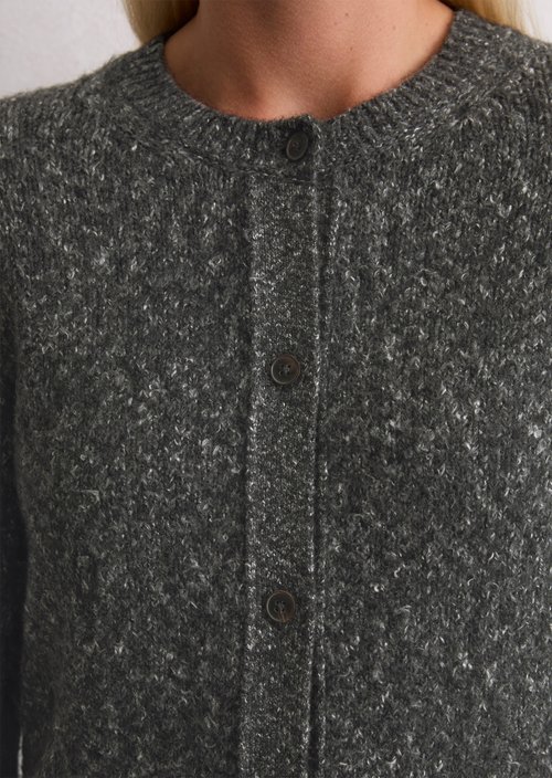 Cardigan slim — Dark Grey Melange