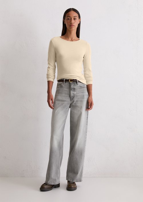 Jeans model Tolva wide long — Medium Grey