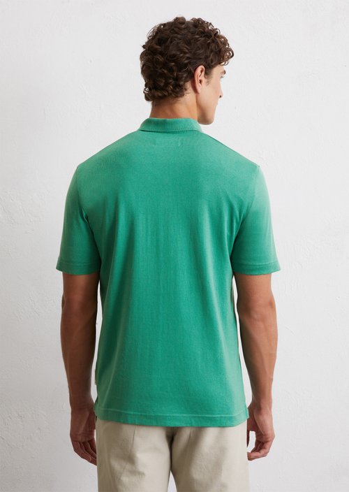 DfC polo shirt jersey regular — Eucalyptus Green (alternate view)
